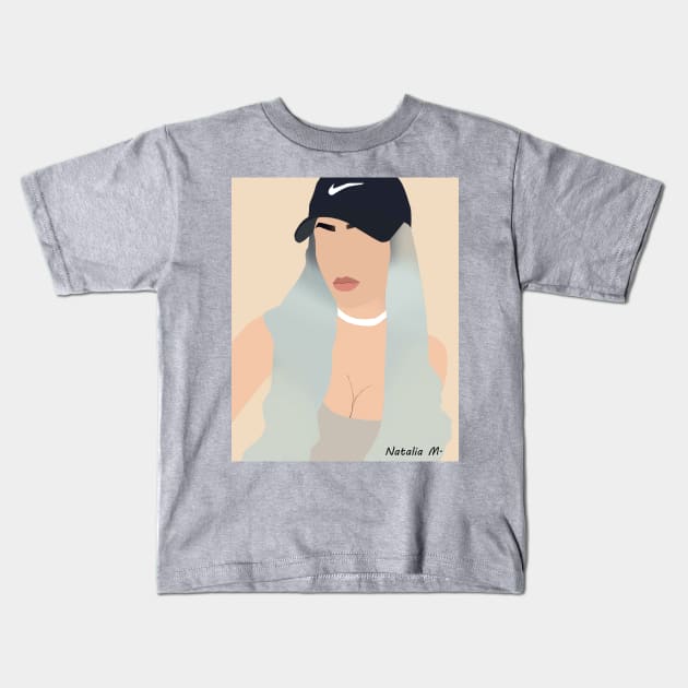 Blue hair Kids T-Shirt by nataliavxm